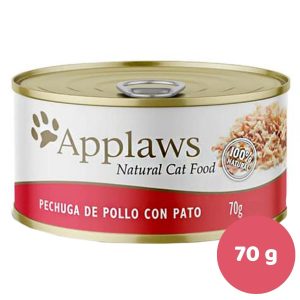 LATA APPLAWS GATO PECHUGA DE POLLO-PATO CON CALDITO 70GR