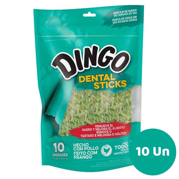 DINGO DENTAL STICKS 90 GR 10 UN
