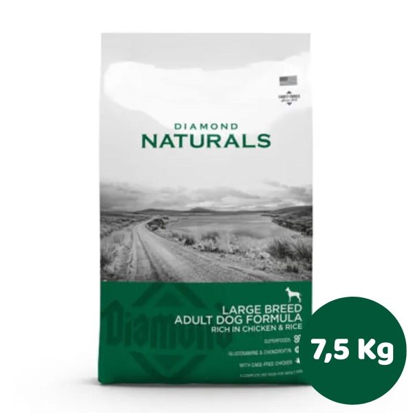 NATURALS ADULT LARGE BREED PERRO ADULTO RAZA GRANDE SABOR GALLINA 7.5 KG