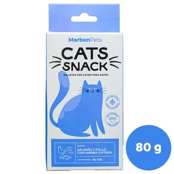 GALLETAS GATOS  HIEBAS SALMON Y POLLO 80GR