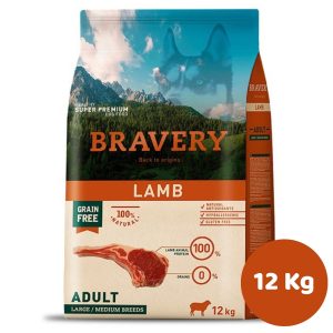 BRAVERY LAMB ADULT LARGE/MEDIUM BREEDS 12KG (ADULTO,CORDERO)