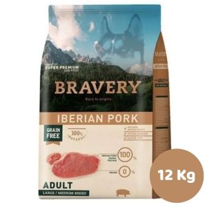 BRAVERY IBERIAM PORK ADULT LARG/MEDIUM BREEDS 12KG (PERRO ADULTO, CERDO)