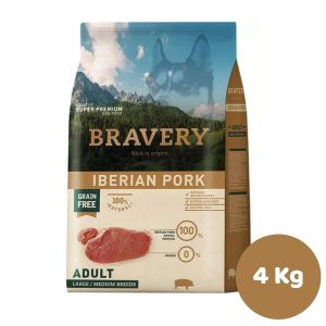 BRAVERY UBERIAM PORK ADULT LARGE/MEDIUM BREEDS 4KG (ADULTO,CERDO)