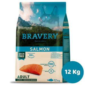BRAVERY SALMON ADULT LARGE/MEDIUM BREEDS 12KG (ADULTO,SALMON)