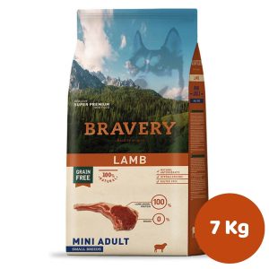 BRAVERY LAMB MINI ADULT SMALL BREEDS 7KG (MINI ADULTO,CORDERO)