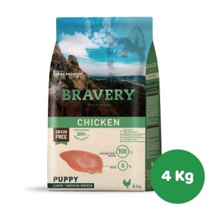 BRAVERY CHICKEN PUPPY LARGE/MEDIUM BREEDS 4KG (CACHORRO,POLLO)