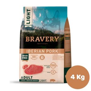 BRAVERY LIGHT IBERIAN PORK ADULT LARGE/MEDIUM BREEDS 4KG