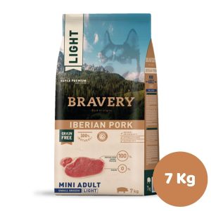 BRAVERY LIGHT IBERIAN PORK MINI ADULT SMALL BREEDS 7 KG (RAZA PEQUEÑA)