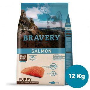 BRAVERY SALMON PUPPY LARGE/MEDIUM BREEDS 12KG (CACHORRO, SALMON)