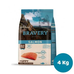 BRAVERY SALMON PUPPY LARGE/MEDIUM BREEDS 4KG (CACHORRO,SALMON)