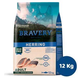 BRAVERY HERRING ADULT LARGE/MEDIUM BREEDS 12KG (ADULTO,PESCADO)