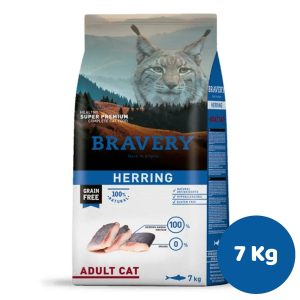 BRAVERY HERRING ADULT CAT 7KG (GATO ADULTO,PESCADO)