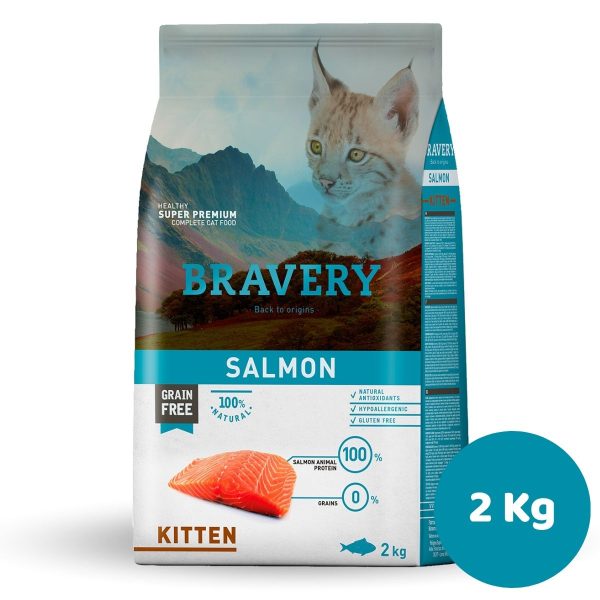 BRAVERY SALMON KITTEN 2KG (GATO CACHORRO,SALMON)