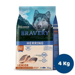 BRAVERY HERRING SENIOR LARGE/MEDIUM BREEDS 4KG (ANCIANO,PESCADO)