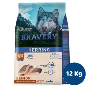 BRAVERY HERRING SENIOR LARGE/MEDIUM BREEDS 12KG (ANCIANOS,PESCADO)