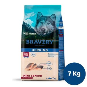 BRAVERY HERRING SENIOR SMALL BREEDS 7 KG (PEQUEÑO,ANCIANO)